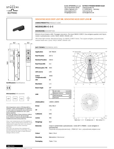 Catalogs - SENZAFINE M22D DEEP LENTI